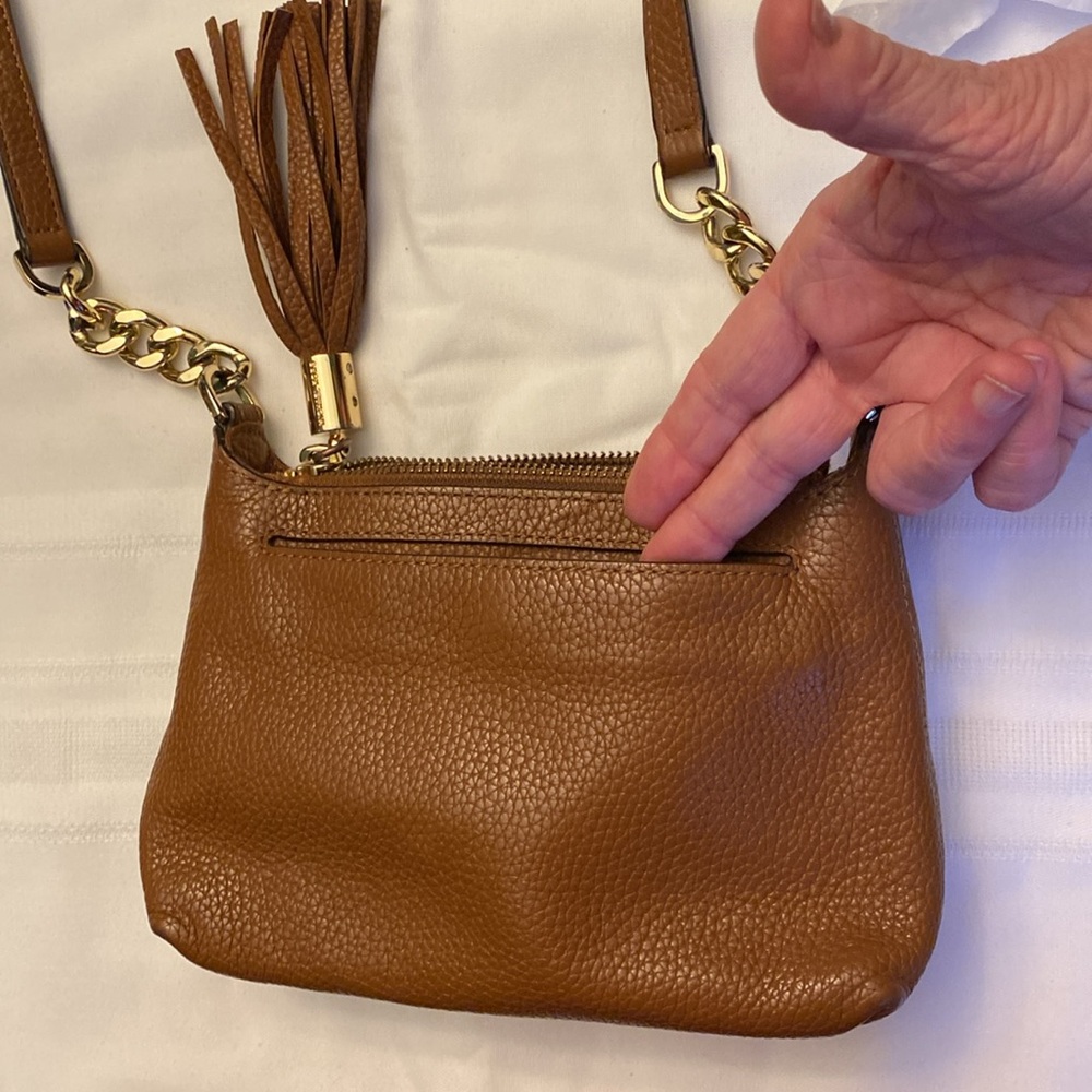 Michael Kors Pebble Leather Crossbody Saddle-brown - Picture 2 of 12